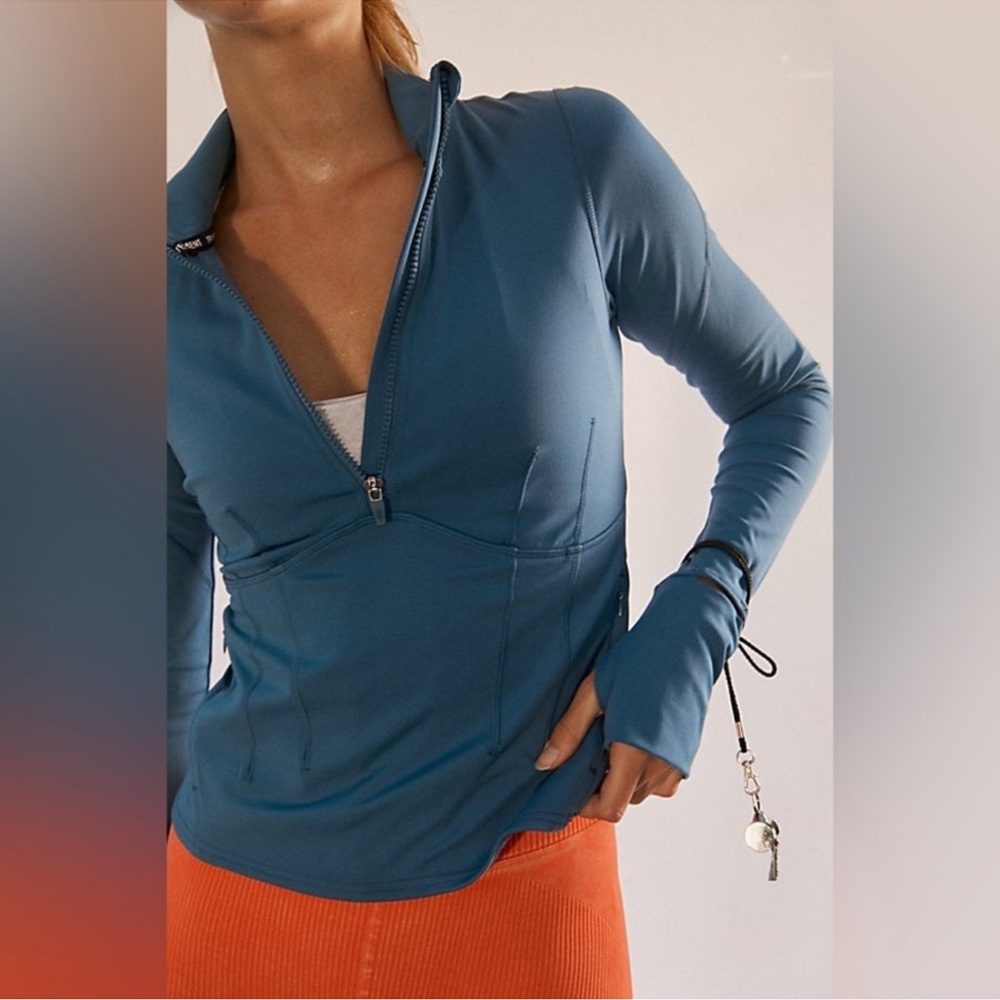 Free People Movement Run The Course Half Zip Layer Size Medium